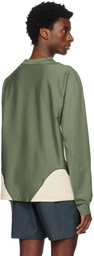 Goldwin 0 Green Paneled Long Sleeve T-Shirt