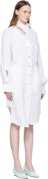 Vivienne Westwood White Drunken Shirt Midi Dress