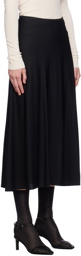 Jil Sander Black Fluid Midi Skirt