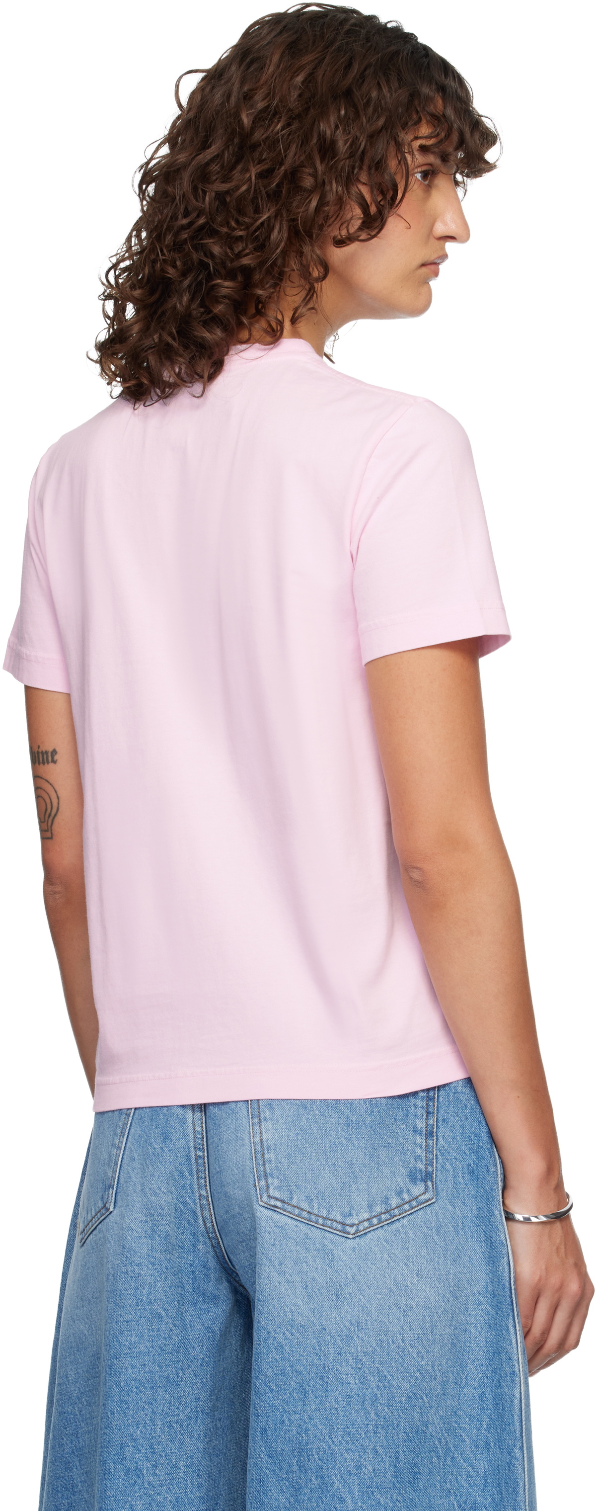 JACQUEMUS Pink 'The Gros Grain short-sleeve' T-shirt