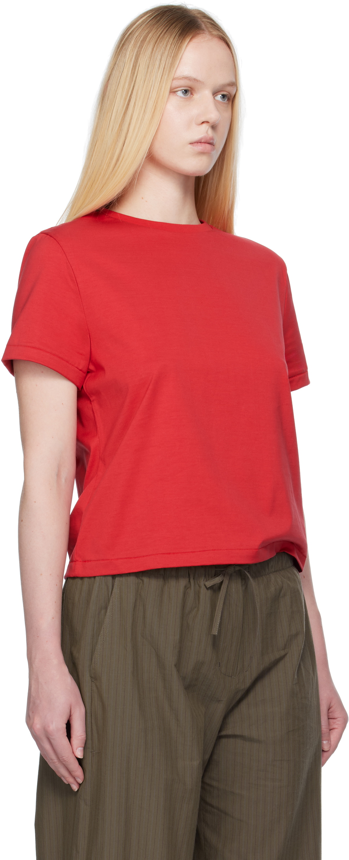 AMOMENTO Red Basic T-Shirt