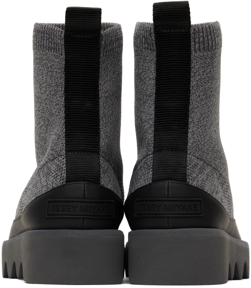 Issey Miyake Gray United Nude Edition Bounce Fit 3 Boots Issey Miyake Men