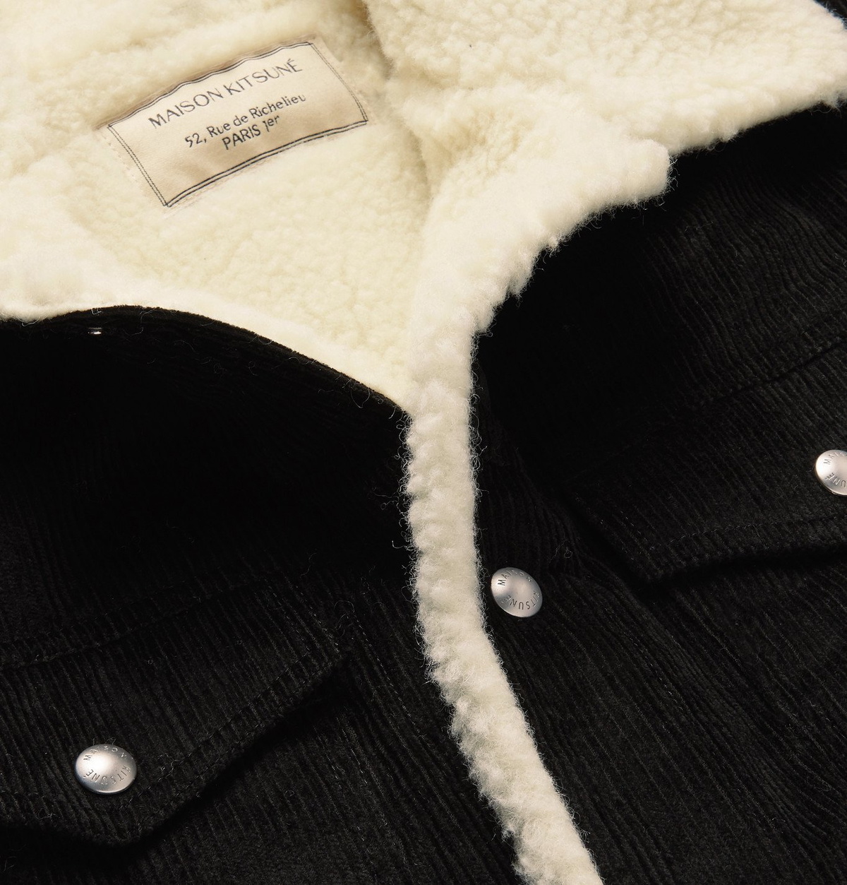 Maison kitsune sale shearling jacket