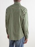 NN07 - Deon 5465 Checked Organic Cotton-Flannel Shirt - Green