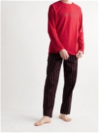 Calvin Klein Underwear - Logo-Print Stretch-Cotton Jersey and Cotton Pyjama Set - Red