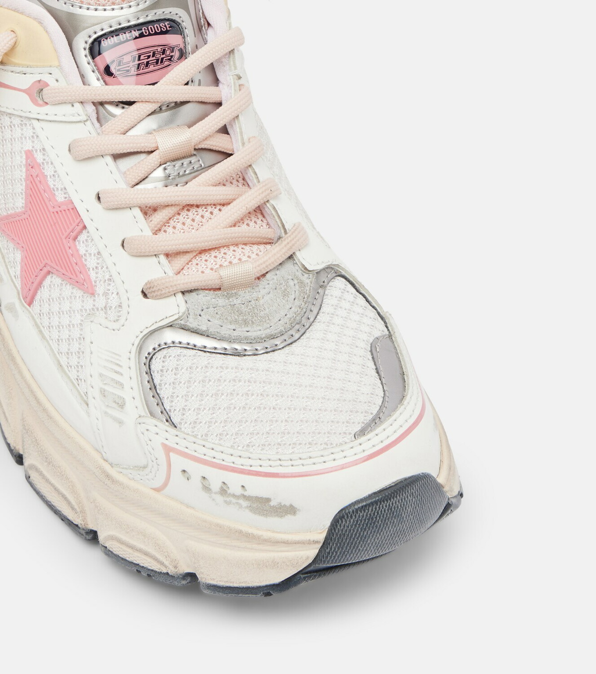 Golden Goose Lightstar leather-trimmed sneakers