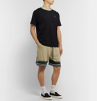 John Elliott - Game Webbing-Trimmed Dip-Dyed Mesh Drawstring Shorts - Neutrals