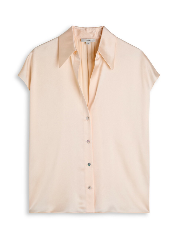 Photo: Vince Silk-satin Shirt Cream