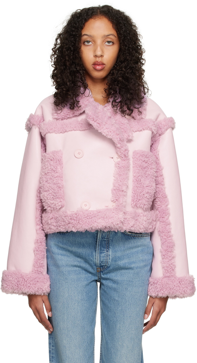 Stand Studio SSENSE Exclusive Purple Kristy FauxShearling Jacket Stand