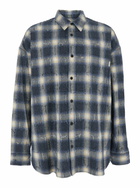 Juun.J Multicolor Shirt With Classic Collar And All-over Check Motif In Cotton Man