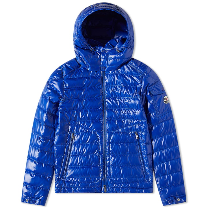 Photo: Moncler Men's Lauros Hooded Light Down Jacket in Blue
