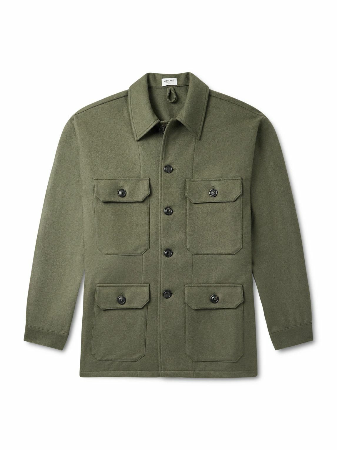 Ghiaia Cashmere - Wool-Flannel Jacket - Green