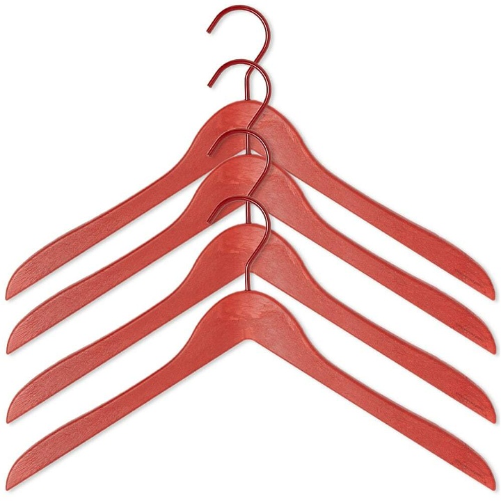 Photo: HAY Coat Hanger - Set of 4 in Cherry Red