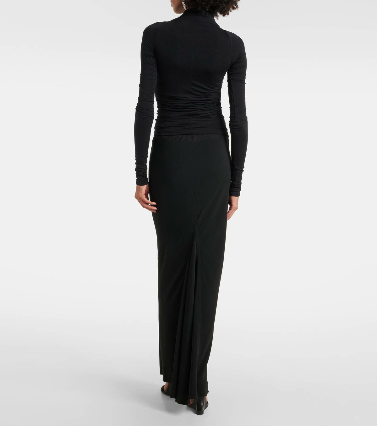 Rick Owens Cutout cupro jersey top