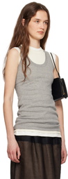 Jil Sander Gray & Off-White '3 Layers' Tank Top Set