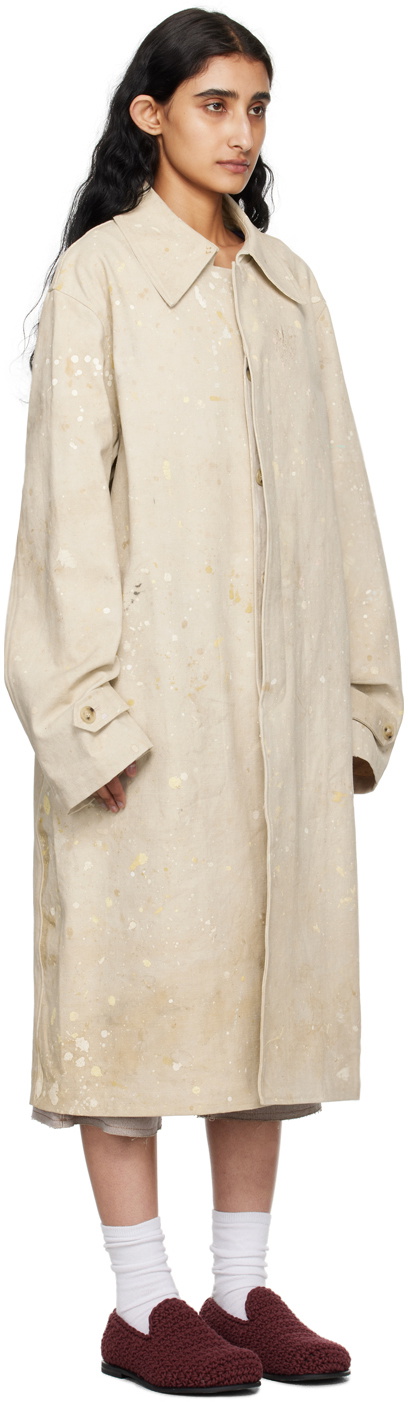 Carter Young Off-White Drop-Cloth Chore Coat