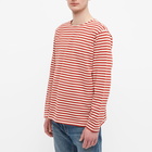 Nudie Jeans Co Men's Nudie Charles Breton Stripe T-Shirt in Poppy Red