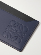 Loewe - Logo-Debossed Leather Cardholder with Lanyard