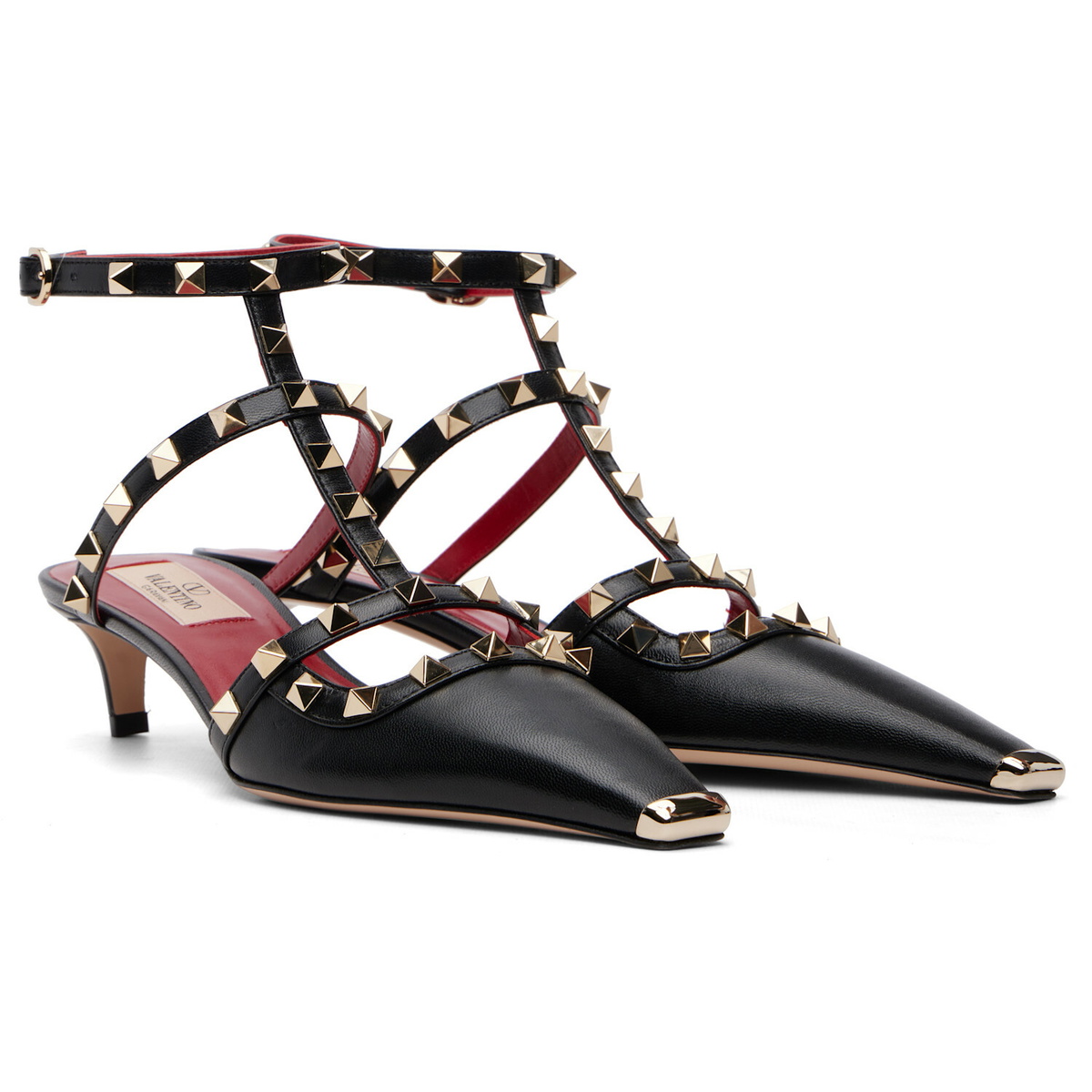 Valentino Garavani Black Rockstud Court Heels