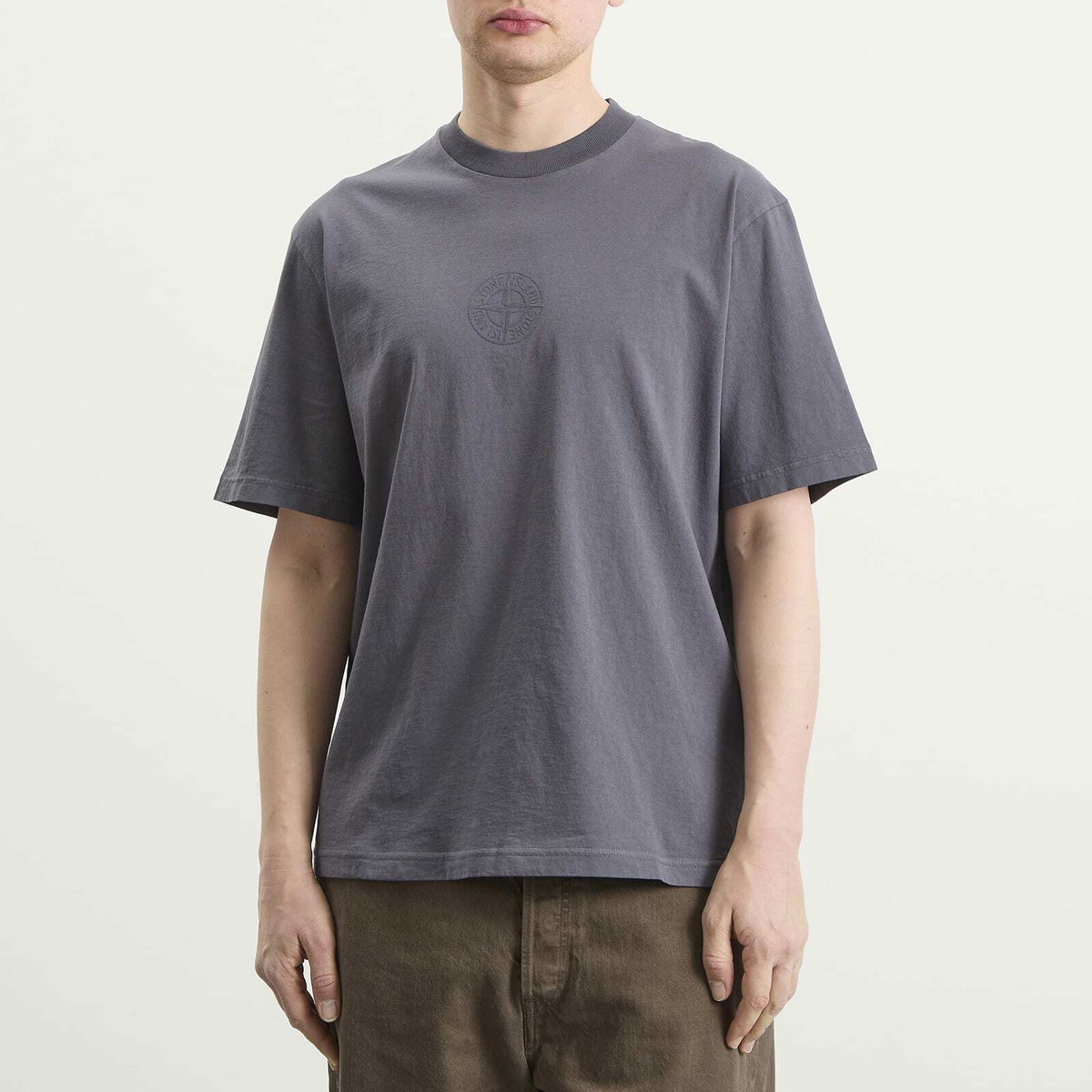 Stone Island Men's Camo Compass T-Shirt in Blue Grey