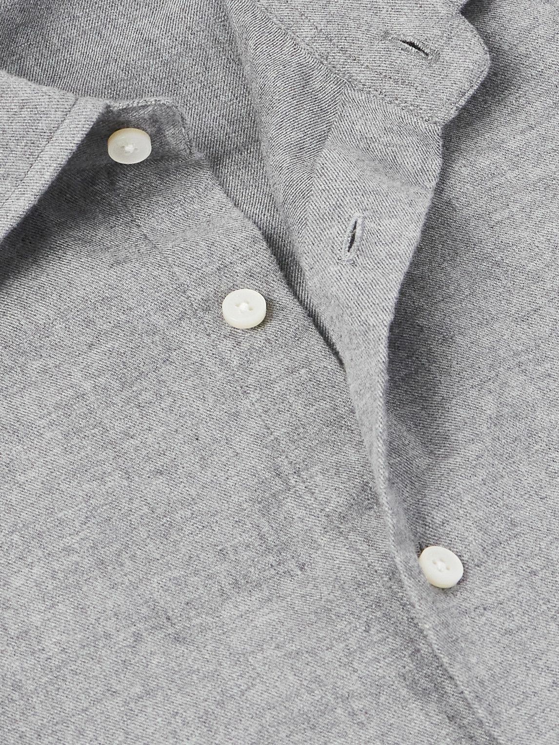Incotex - Glanshirt Cotton-Flannel Shirt - Gray
