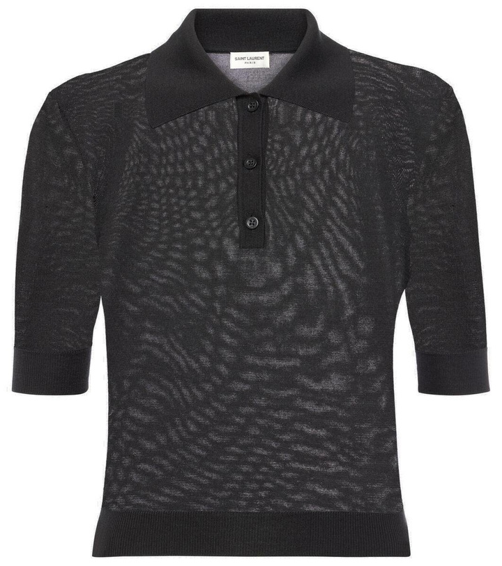 Photo: Saint Laurent Cashmere, wool and silk polo shirt