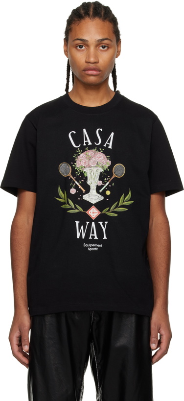 Photo: Casablanca SSENSE Exclusive Black 'Casa Way' T-Shirt