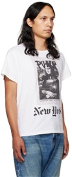R13 White 'Punk NYC' Boy T-Shirt