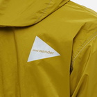 And Wander Men's Pertex Wind Jacket in Yellow Green