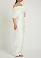 Solace London Davina One-shoulder Faille Gown Cream