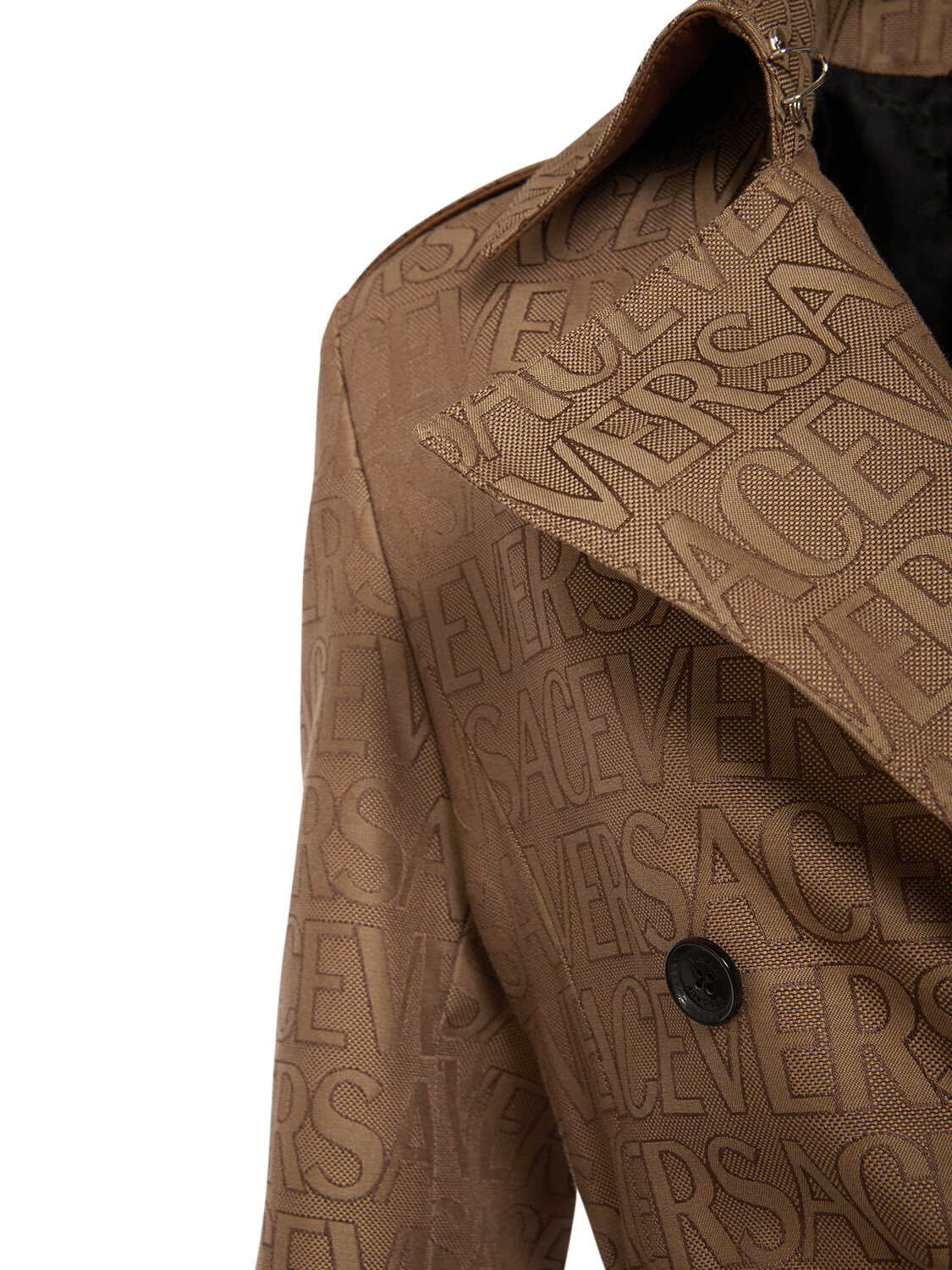 VERSACE - Monogram Canvas Trench Coat W/belt