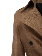 VERSACE - Monogram Canvas Trench Coat W/belt