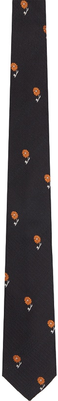 Photo: Yohji Yamamoto Black POUR HOMME Dot Flower Pattern Tie
