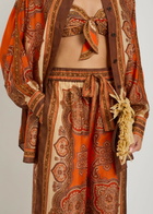 Zimmermann Mohan Wide-leg Silk Trousers Orange