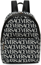 Versace Black Allover Backpack