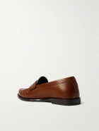 CELINE - Polished-Leather Penny Loafers - Brown
