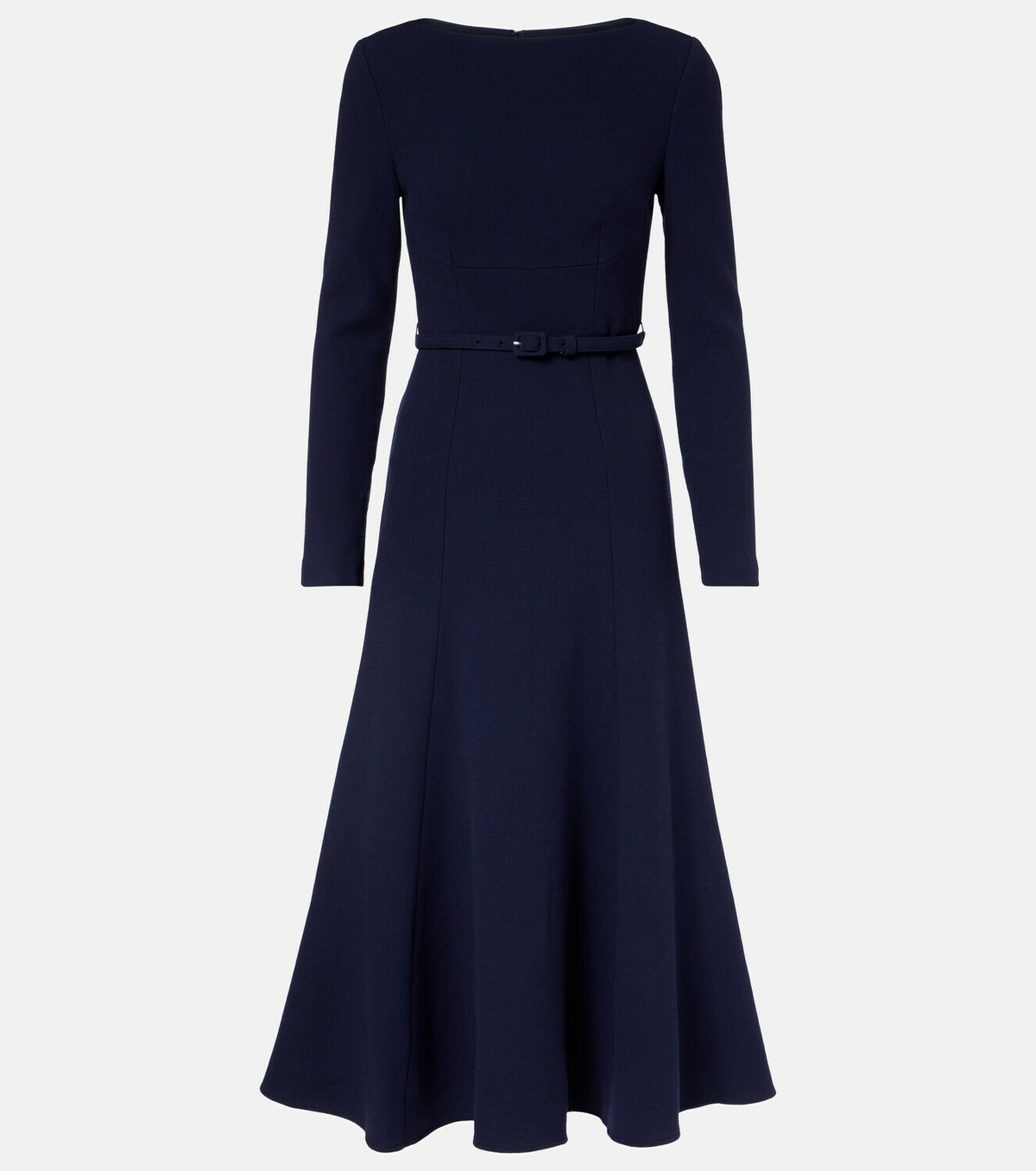 Roland Mouret Belted wool crêpe midi dress