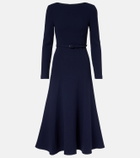 Roland Mouret Belted wool crêpe midi dress