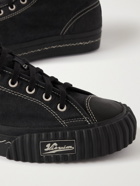 Visvim - Kiefer Leather-Trimmed Canvas High-Top Sneakers - Black