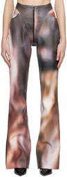Puppets and Puppets Multicolour Cutout Faux-Leather Trousers