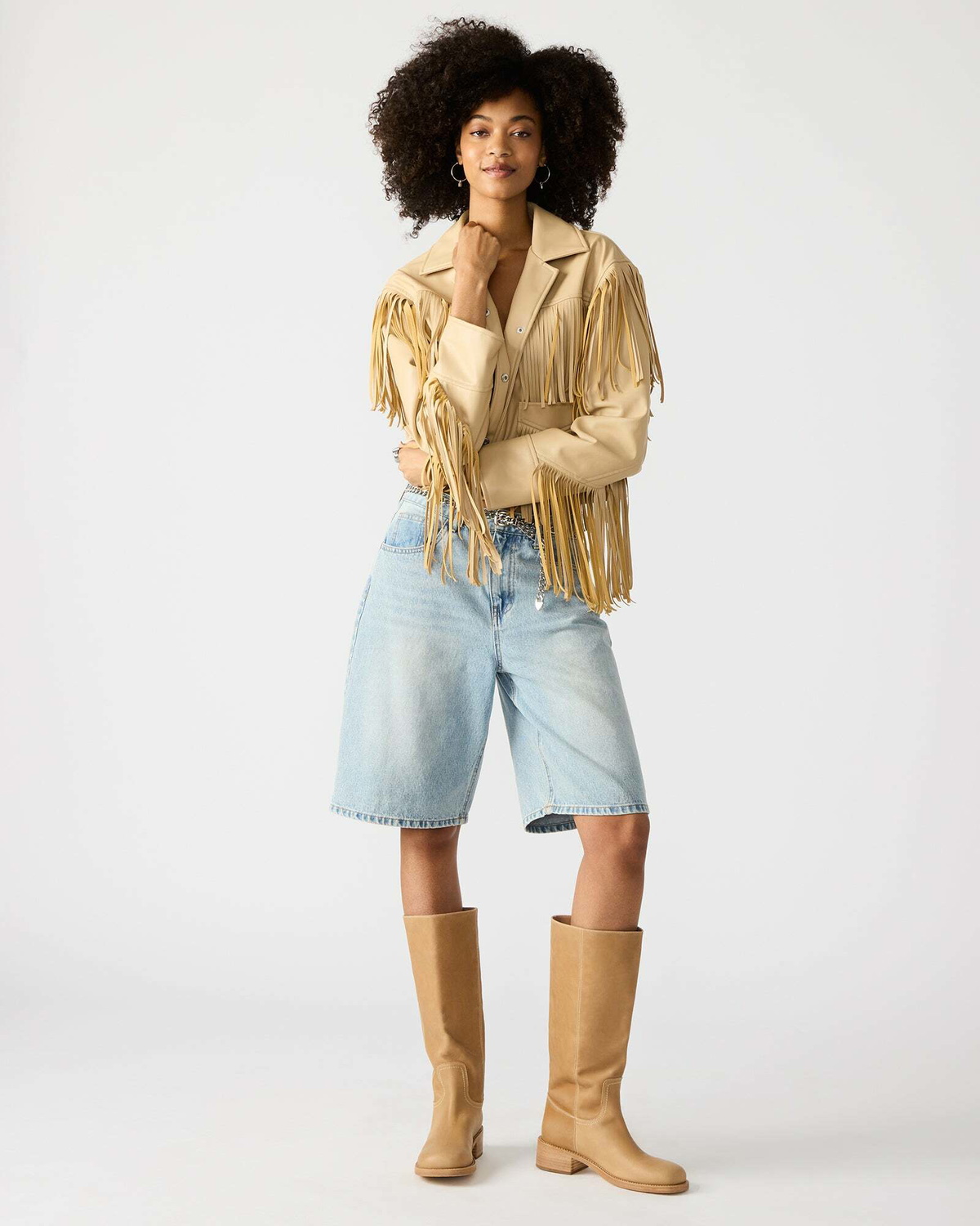 Steve Madden Halia Jacket Long Sleeve in Tan
