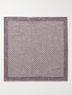 BRUNELLO CUCINELLI - Reversible Printed Silk Pocket Square