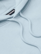 Jacquemus - Logo-Embroidered Organic Cotton-Jersey Hoodie - Blue