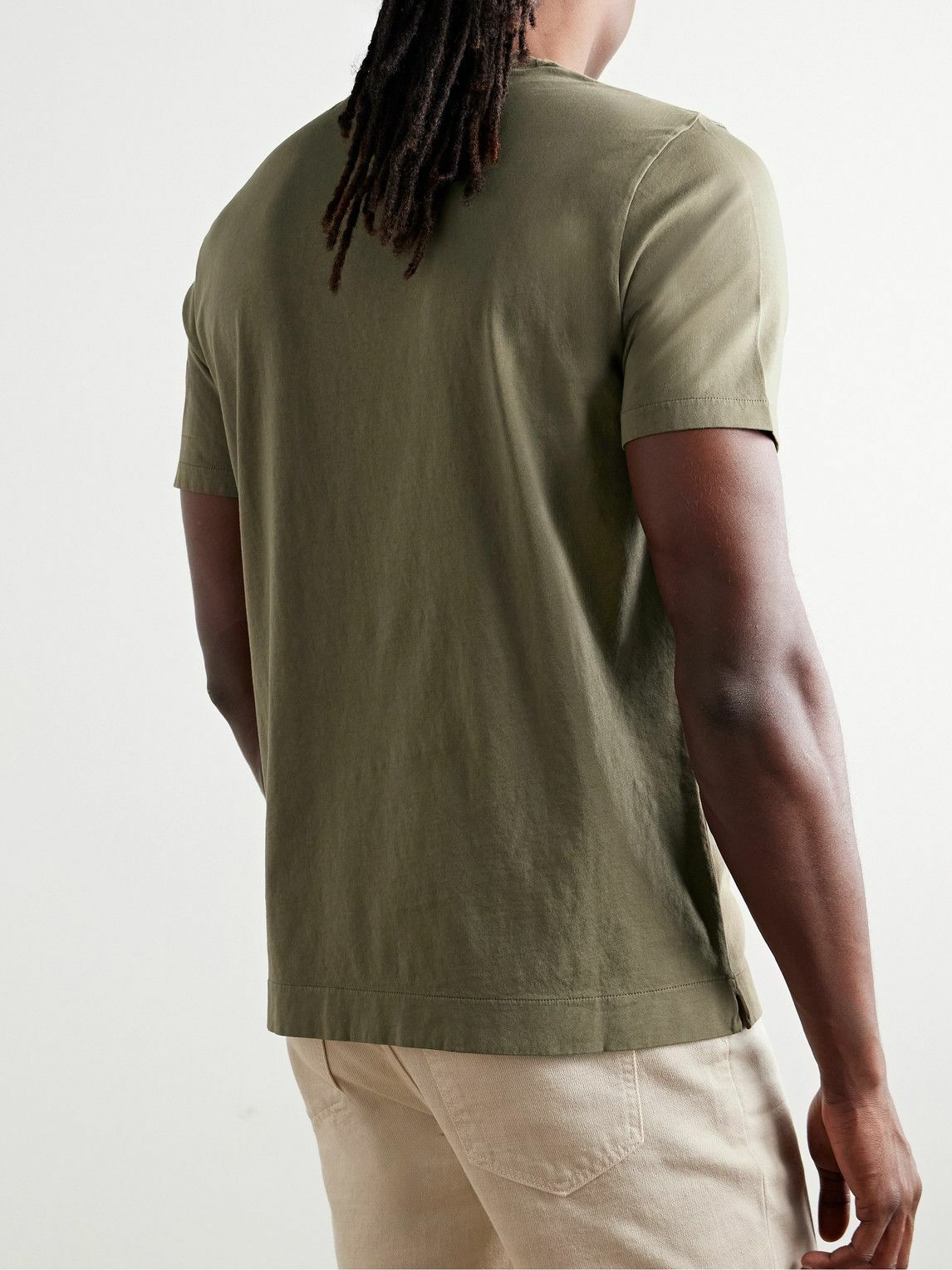 Boglioli - Garment-Dyed Cotton-Jersey T-Shirt - Green