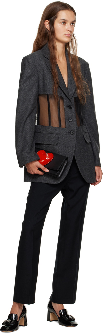 Puppets and Puppets Gray Paneled Blazer