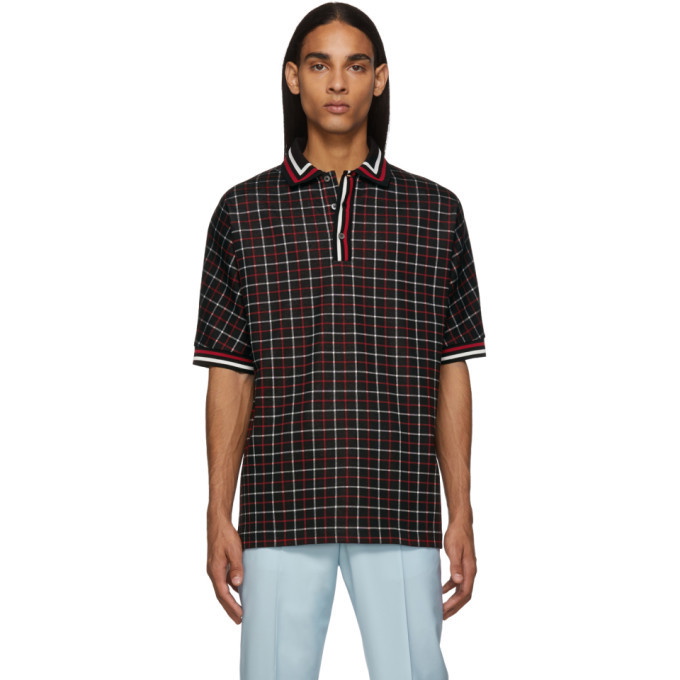 Photo: Paul Smith Black and Red Tattersall Check Polo