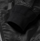 Sacai - Layered Grosgrain-Trimmed Nylon and Wool Bomber Jacket - Men - Black