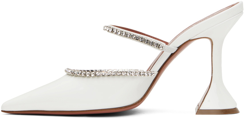 Amina Muaddi White Gilda Heels