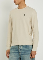Belstaff Coast Piqué Silk and Cotton-blend Jumper Silver