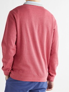Peter Millar - Crown Cotton-Blend Piqué Half-Zip Sweatshirt - Red
